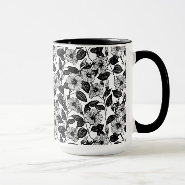 Hibiscus pattern mug (Right)