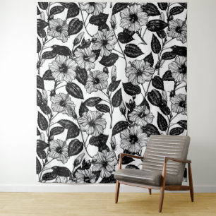 Hibiscus pattern tapestry