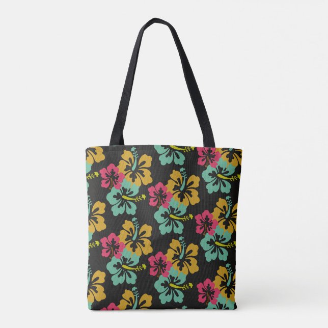 Hibiscus Pattern Tote Bag (Back)