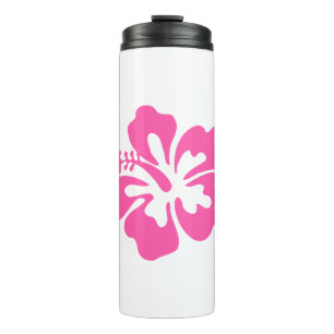 Hibiscus Pink Tropical Flower Floral Bloom Thermal Tumbler