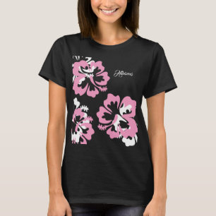Hibiscus Pink&White T-Shirt