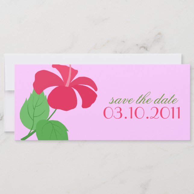 Hibiscus Save the Date Announcement (Front)