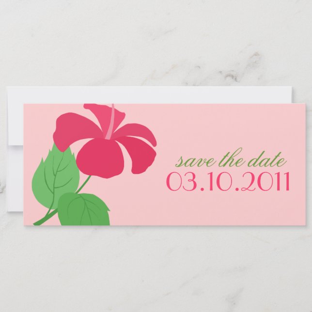 Hibiscus Save the Date Announcement (Front)