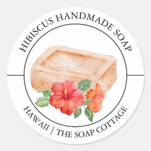 Hibiscus Soap label