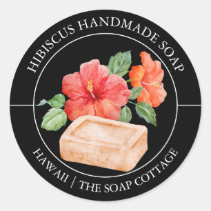 Hibiscus Soap label