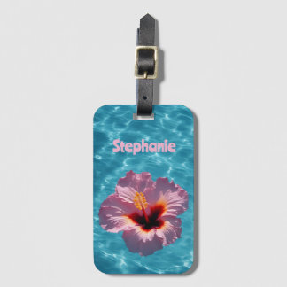 Hibiscus Summer Luggage Tag