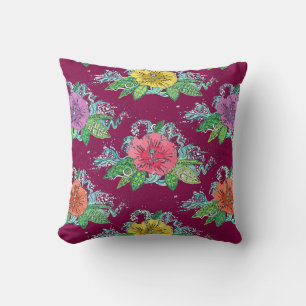 hibiscus surf berry cushion