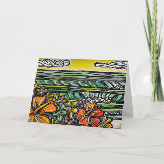 Hibiscus Surf Greeting Card