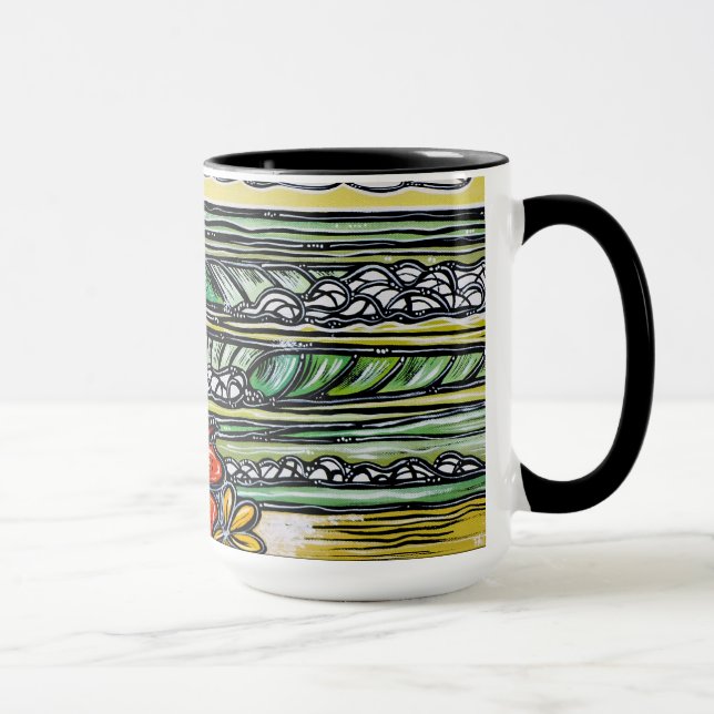 Hibiscus Surf Mug (Right)