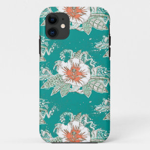 hibiscus surf retro iPhone 11 case