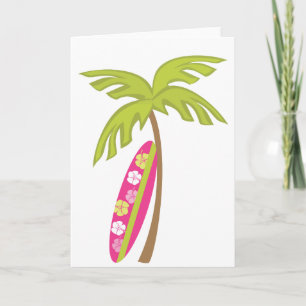 Hibiscus Surfboard Card