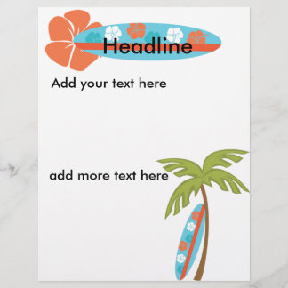 Hibiscus Surfboard Flyer