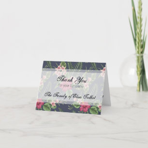 Hibiscus Sympathy Thank you Note Card