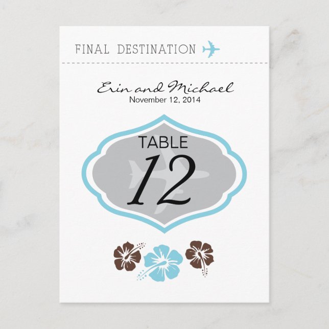 Hibiscus Table Card (Front)