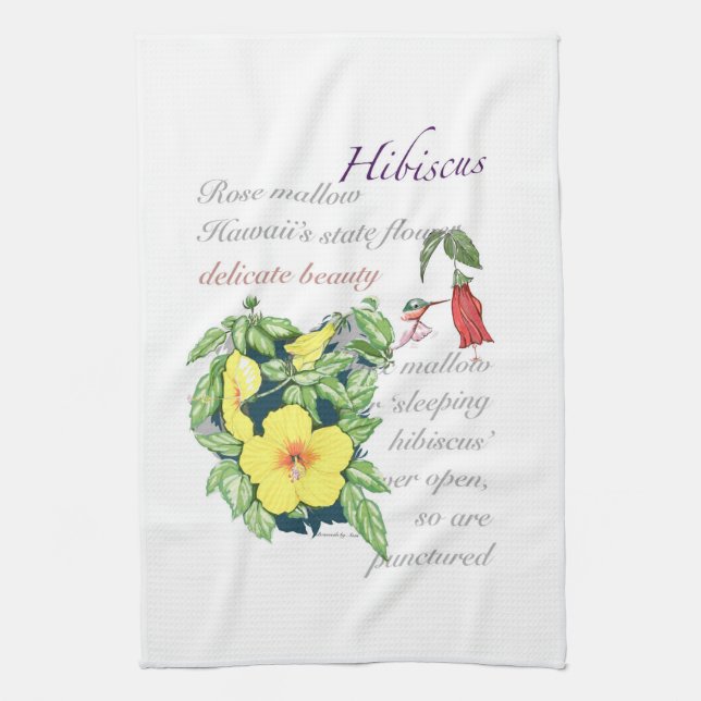 Hibiscus Tea Towel (Vertical)