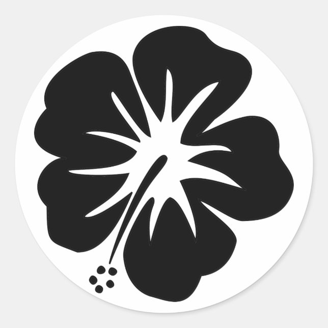 Hibiscus Template Classic Round Sticker (Front)