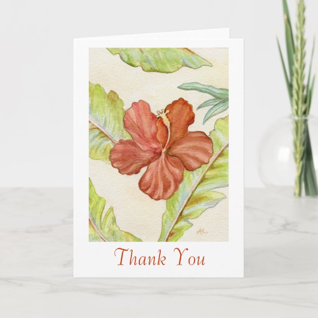 Hibiscus Thank You Card (Front)