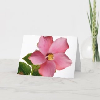 Hibiscus Thank You Card in French