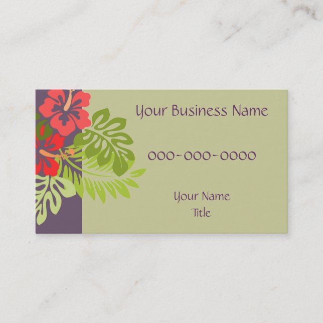 Hibiscus Theme Business Card (Front)