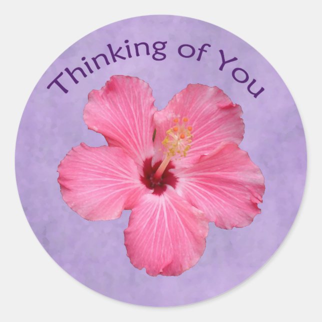 Hibiscus Thinking of You sticker (Front)