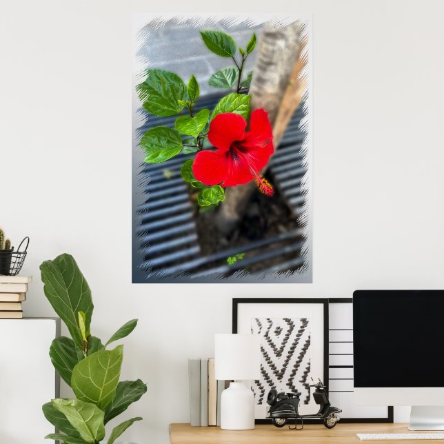 Hibiscus tree root poster (Home Office)