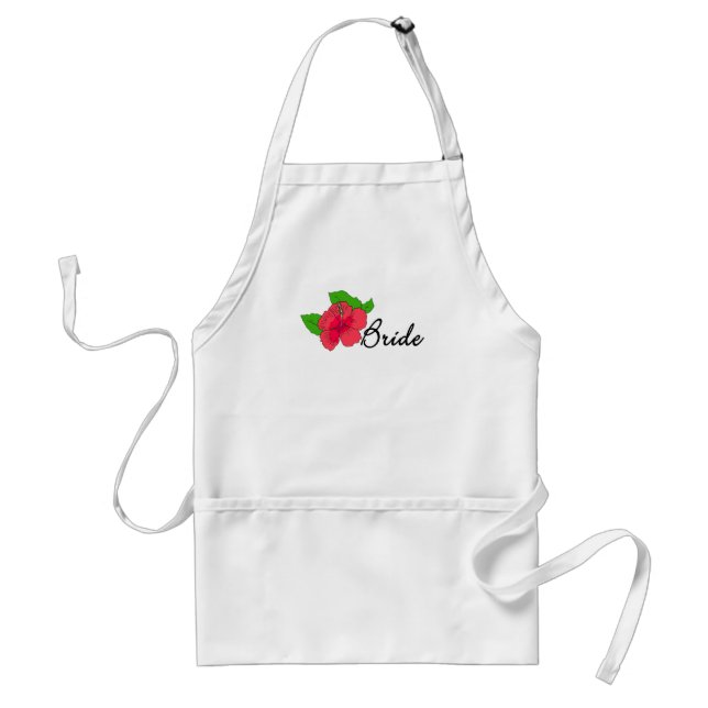 Hibiscus Tropical BRIDE Standard Apron (Front)