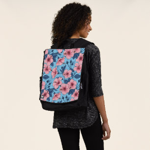 Hibiscus Tropical Floral Pattern Backpack