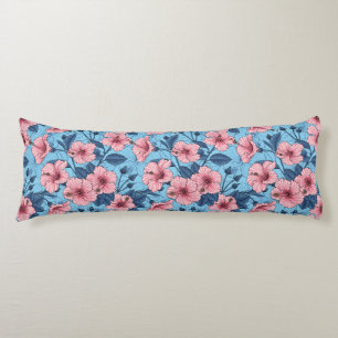 Hibiscus Tropical Floral Pattern Body Cushion