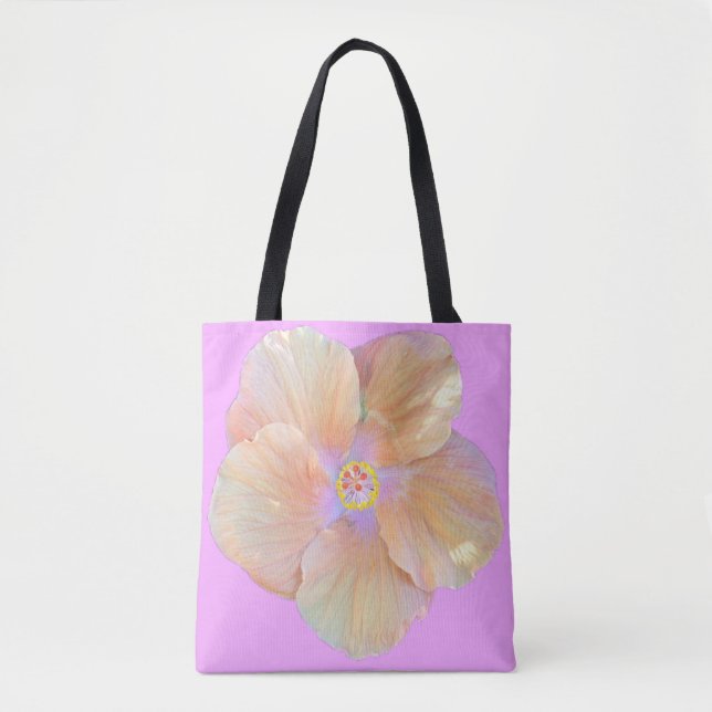 Hibiscus tropical flower tote bag (Front)
