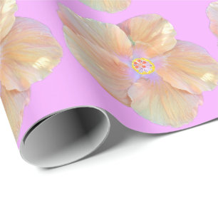 Hibiscus tropical flower wrapping paper