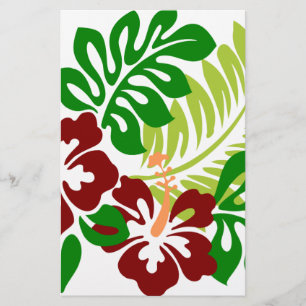 Hibiscus Tropical Flowers Stationery