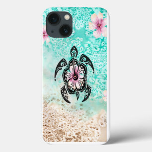 Hibiscus Turtle iPhone 13 Case