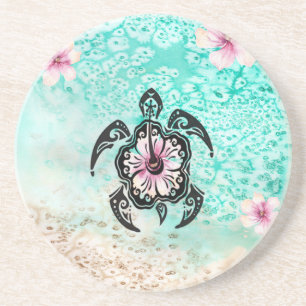 Hibiscus Turtle Coaster