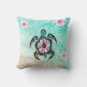 Hibiscus Turtle Cushion