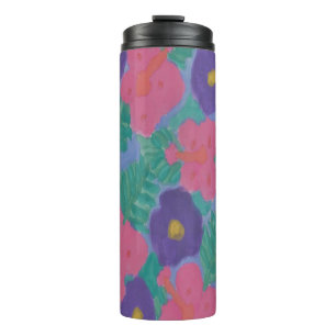 Hibiscus Watercolor Print Tumbler
