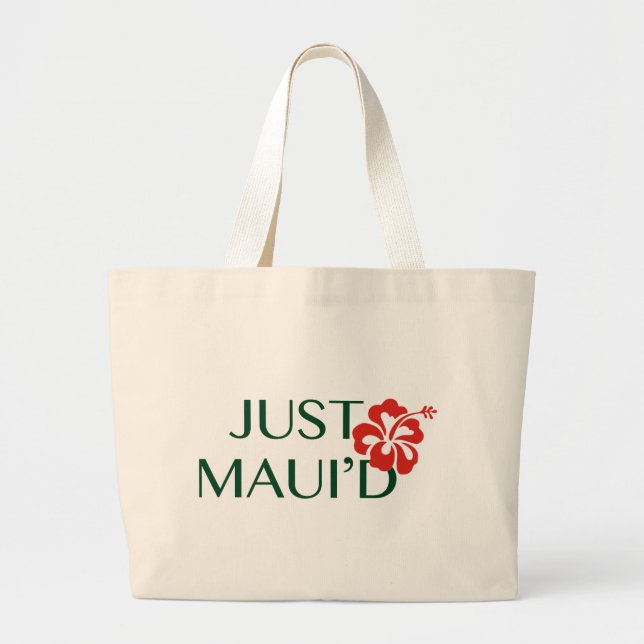 HibiscusJustMauid Large Tote Bag (Front)