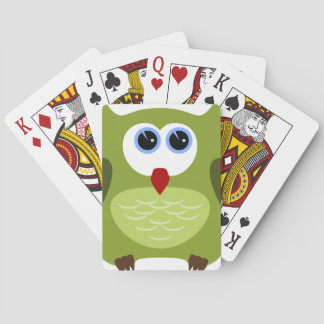 Hibou vert playing cards