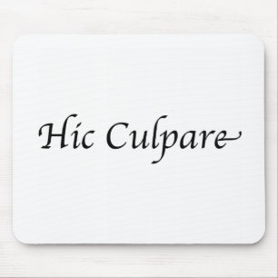Hic Culpare Mouse Mat