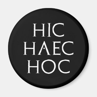 hic haec hoc Latein latin Magnet