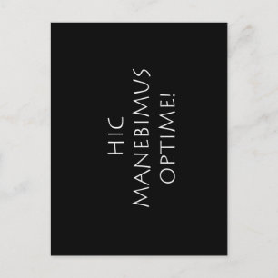 Hic manebimus optime postcard