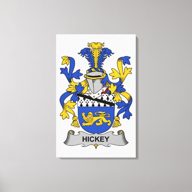 Hickey Family Crest Canvas Print (Front)
