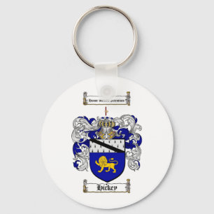 HICKEY FAMILY CREST - HICKEY COAT OF ARMS KEY RING