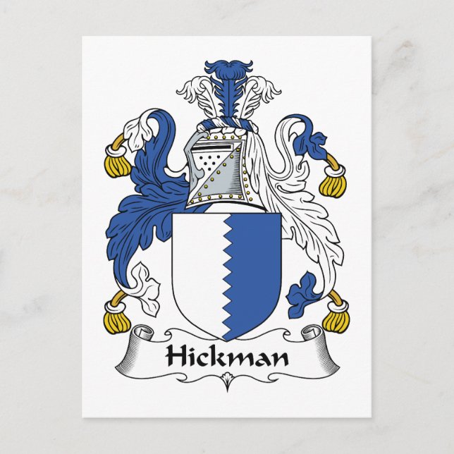 Hickman Family Crest Postcard (Front)
