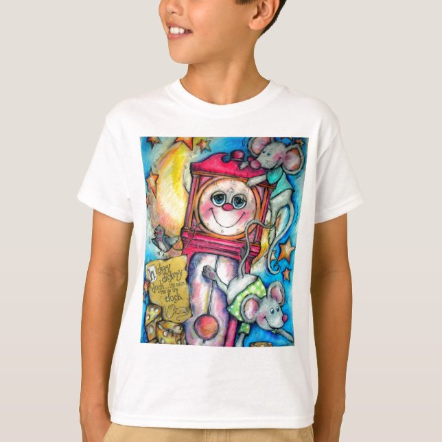 Hickory Dickory Dock Nursery Rhyme Time T-Shirt (Front)