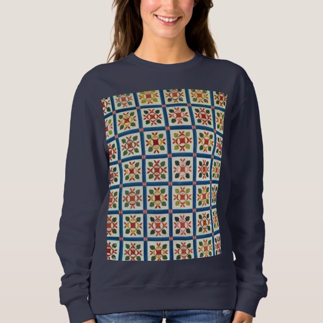 Hickory leaf friendship quilt sweatshirt (Front)