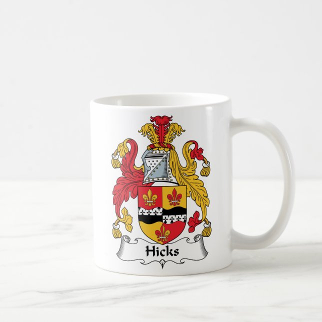Hicks Family Crest Coffee Mug (Right)