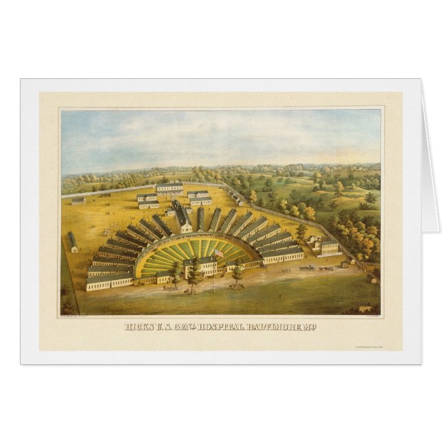 Hicks Hospital in Baltimore. MD 1864 (Front Horizontal)