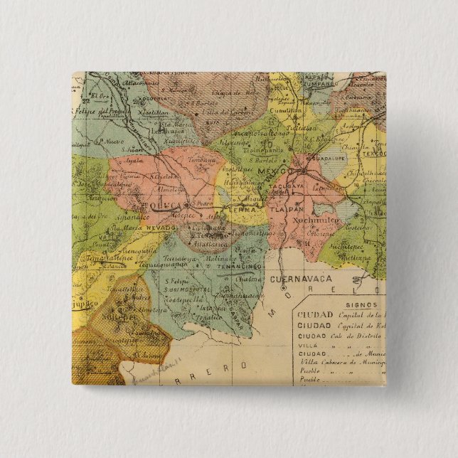 Hidalgo, Mexico 15 Cm Square Badge (Front)