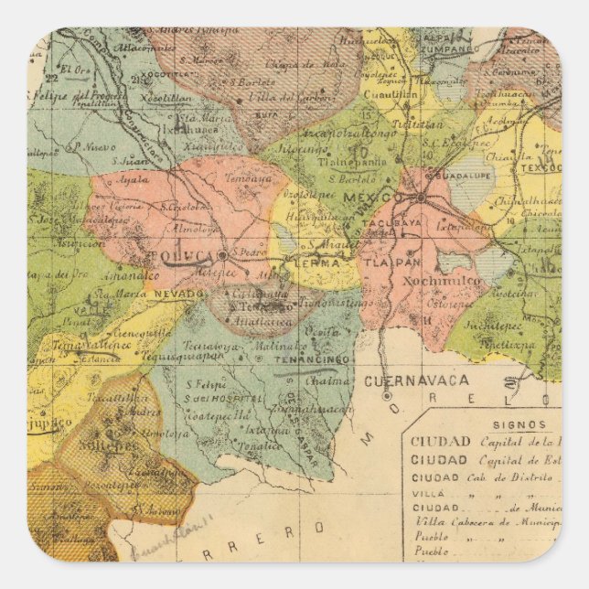 Hidalgo, Mexico Square Sticker (Front)