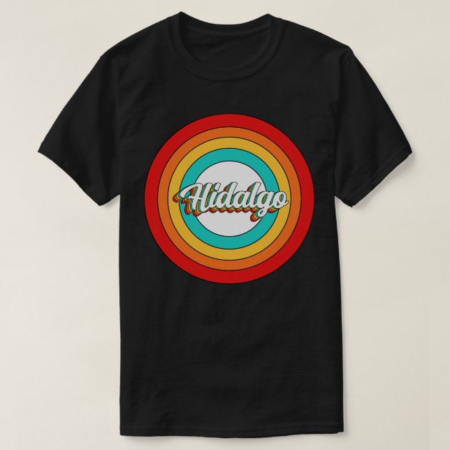 Hidalgo Name Shirt Vintage Hidalgo Circle (Design Front)